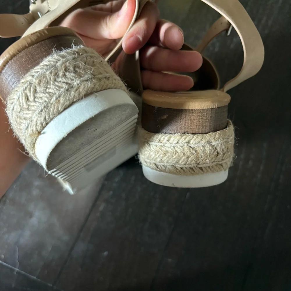 Coconuts by Matisse Open Toe Ankle Strap Espadrille Sandals Neutral Summer 10M‎